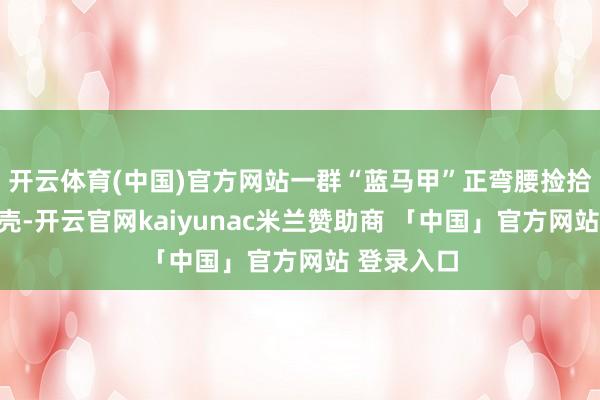 开云体育(中国)官方网站一群“蓝马甲”正弯腰捡拾的不是贝壳-开云官网kaiyunac米兰赞助商 「中国」官方网站 登录入口