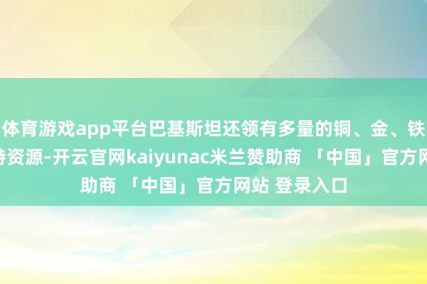 体育游戏app平台巴基斯坦还领有多量的铜、金、铁、煤炭和对峙资源-开云官网kaiyunac米兰赞助商 「中国」官方网站 登录入口