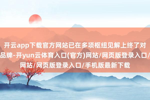 开云app下载官方网站已在多项枢纽见解上终了对标致使超越入口品牌-开yun云体育入口(官方)网站/网页版登录入口/手机版最新下载