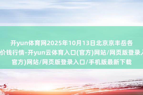 开yun体育网2025年10月13日北京京丰岳各庄农副居品批发市集价钱行情-开yun云体育入口(官方)网站/网页版登录入口/手机版最新下载