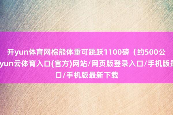 开yun体育网棕熊体重可跳跃1100磅（约500公斤）-开yun云体育入口(官方)网站/网页版登录入口/手机版最新下载